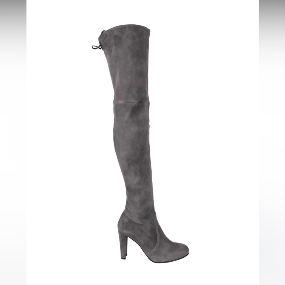 Stuart Weitzman Highland Slate Grey Over the Knee OTK Boots